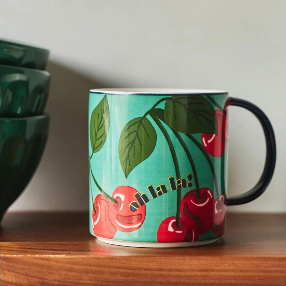 Maeve by Anthropologie Oh La La! Cherries Mug